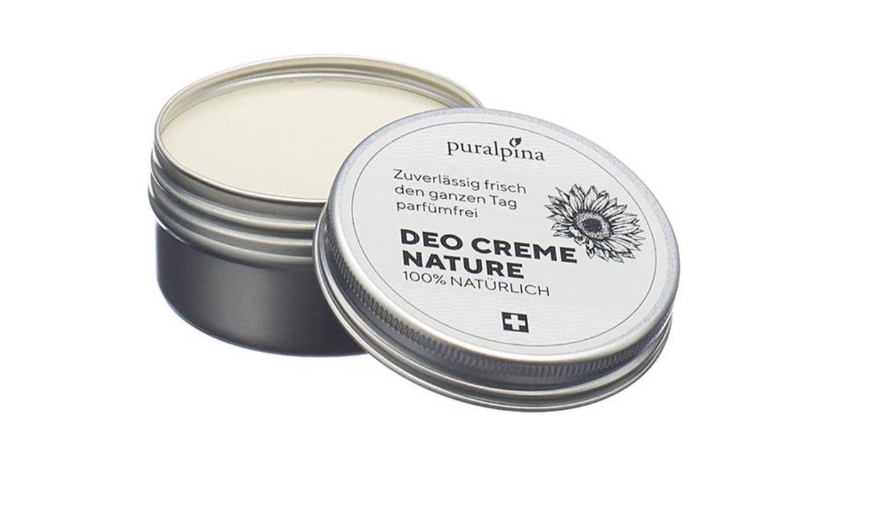 Puralpina Deo Creme Nature 50ml - Bietet zuverlässigen Schutz gegen Schweissgeruch